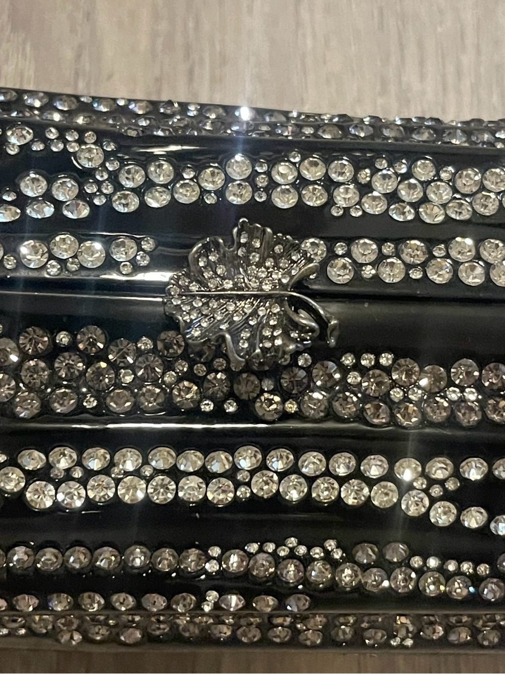 Chanel Black Plexiglass Strass Log CC Minaudière Clutch, 2018 rate - Picture 15 of 16